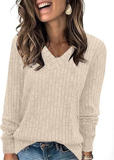 Wholesale women's long sleeve V-neck pit sanding knitted jacket T-shirt